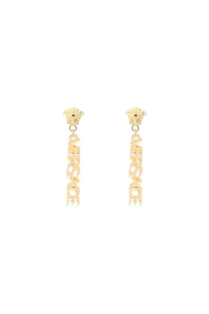 VERSACE Logo Pendant Earrings