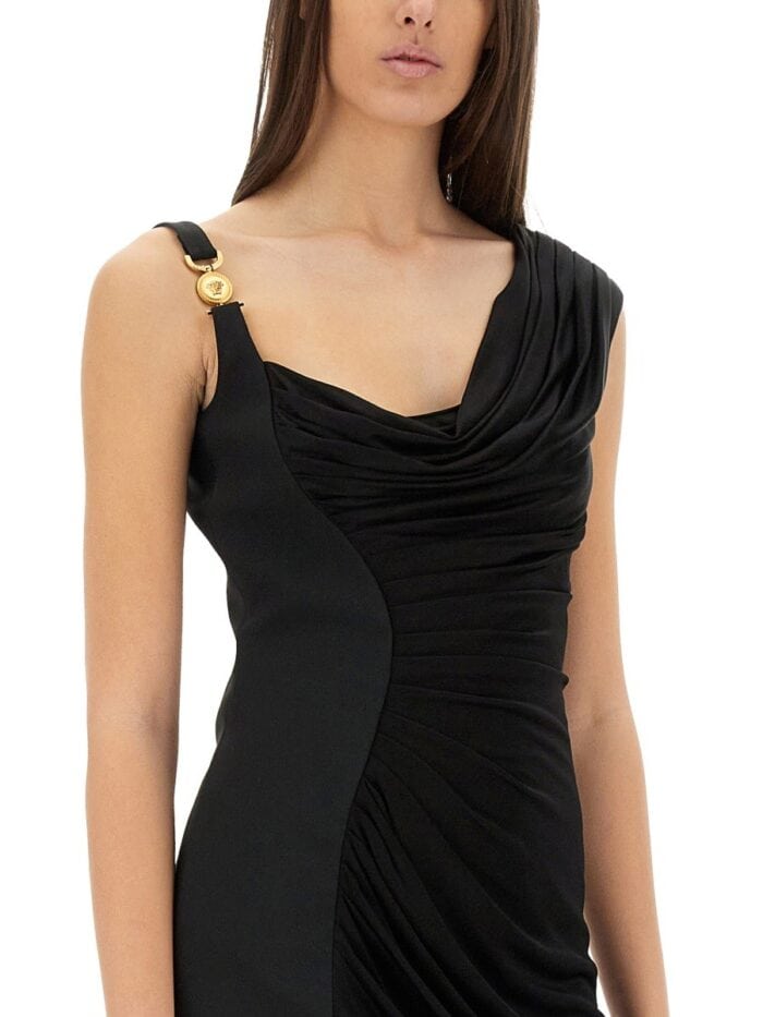 Versace "MEDUSA 95" MINI DRAPED DRESS