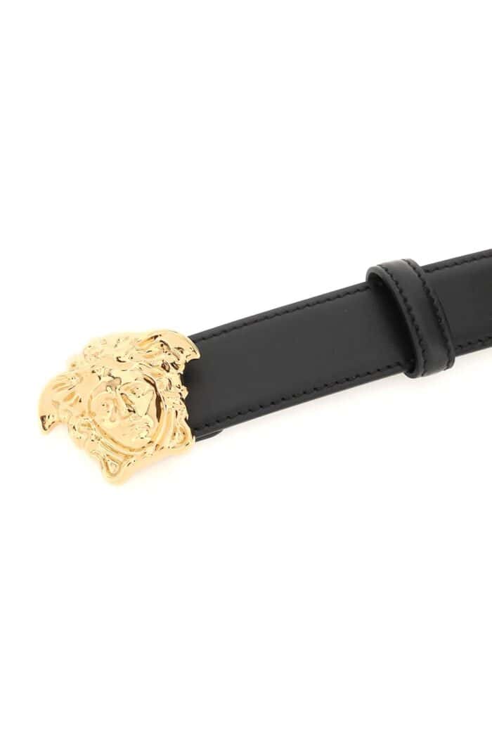 VERSACE Medusa Buckle Leather Belt