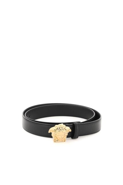 VERSACE Medusa Buckle Leather Belt