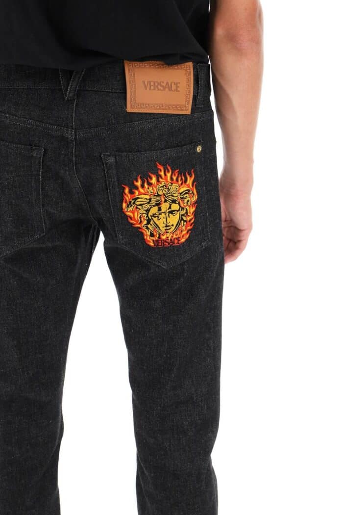 Versace Medusa Flame Jeans