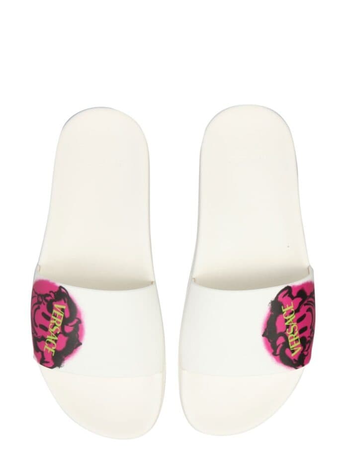 Versace MEDUSA SMILEY SLIDE SANDALS