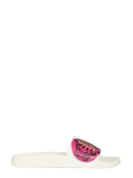 Versace MEDUSA SMILEY SLIDE SANDALS
