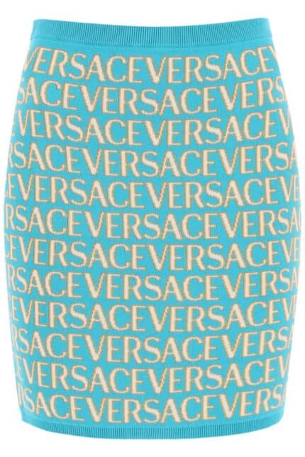 Versace Monogram Knit Mini Skirt