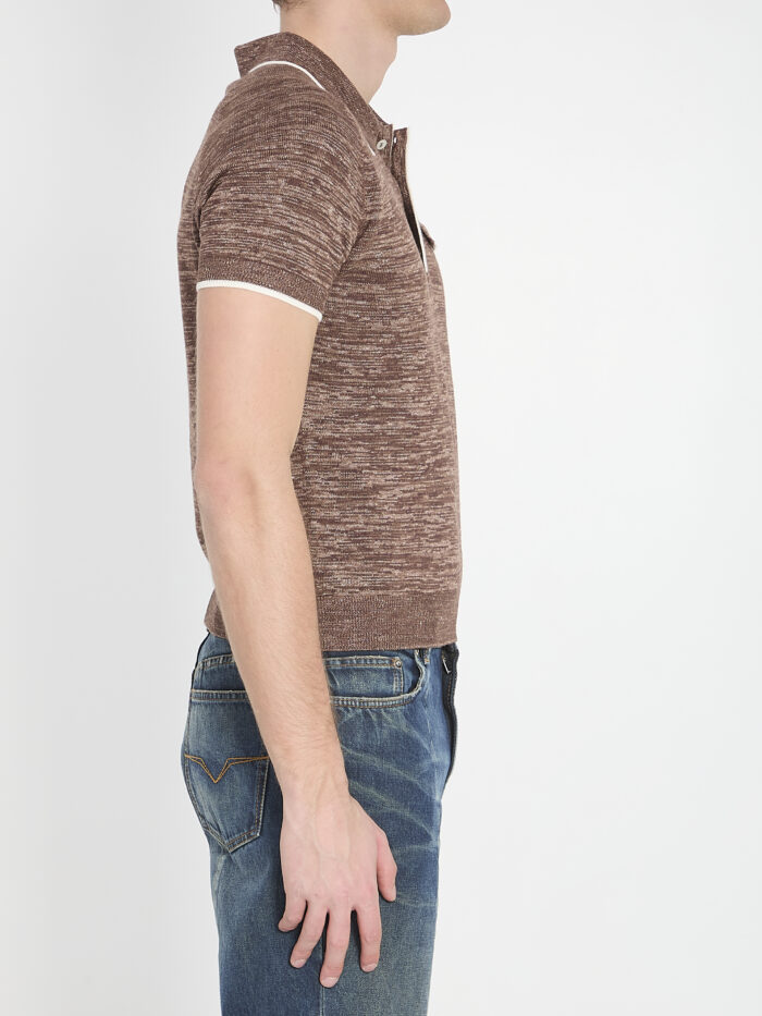 Versace Mouliné knit polo shirt