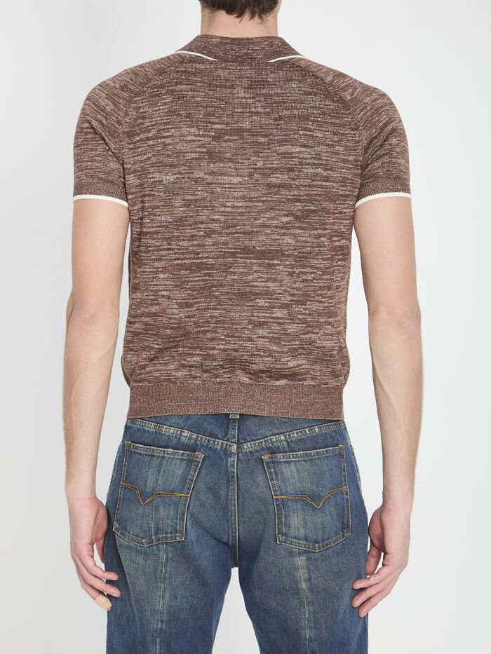 Versace Mouliné knit polo shirt