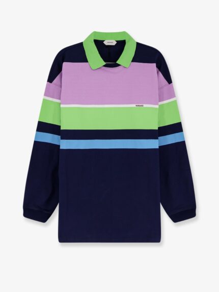 Versace Multicolor Stripes Cotton Sweatshirt