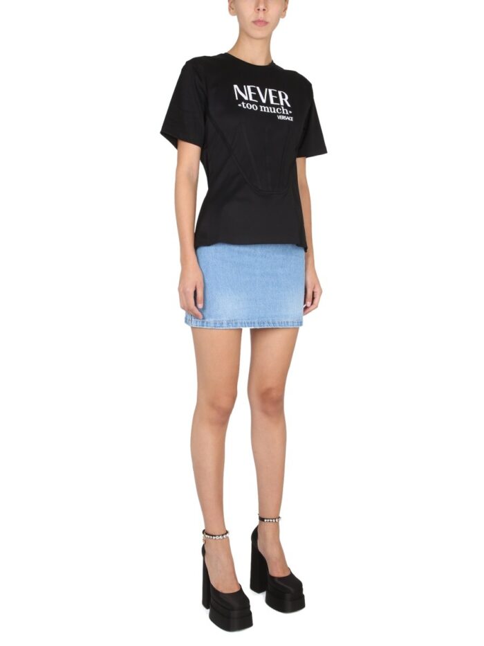 Versace "NEVER TOO MUCH" CORSET T-SHIRT
