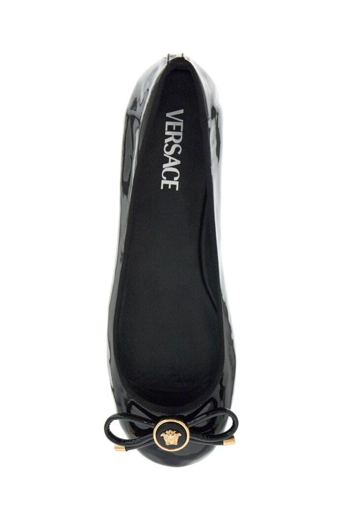 VERSACE Opera Bow Ballet Flats