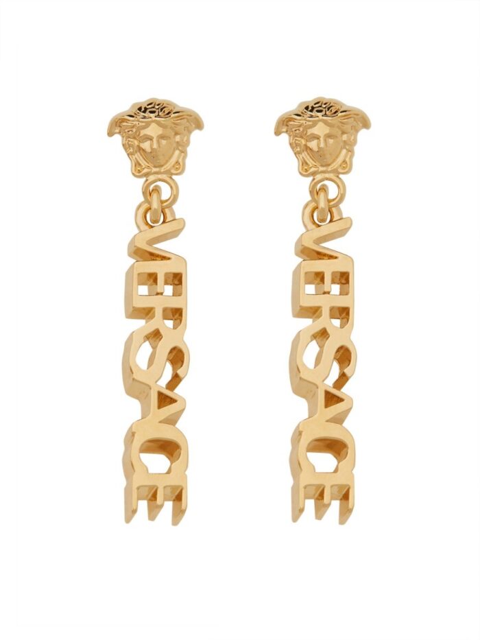 Versace ORECCHINI PENDENTI LOGATI