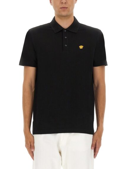 Versace PIQUET POLO SHIRT WITH EMBROIDERY