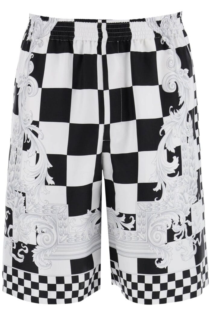 VERSACE Printed Silk Bermuda Shorts Set