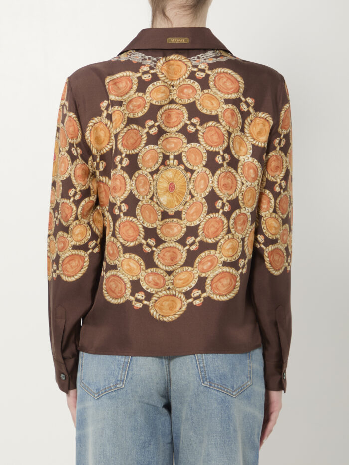 Versace Printed silk twill shirt