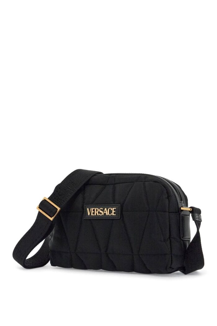 VERSACE Quilted Nylon Camera Bag With