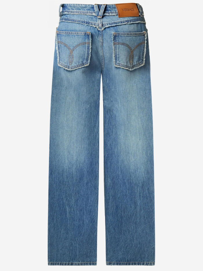 Versace Raw cut frayed jeans