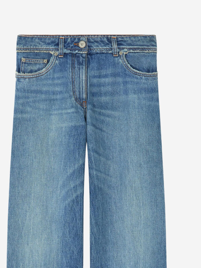 Versace Raw cut frayed jeans