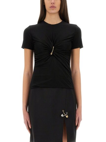 Versace "SAFETY PIN" CURLED TOP
