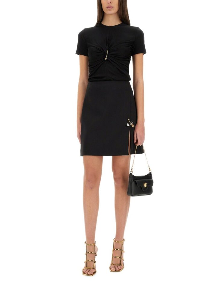 Versace "SAFETY PIN" CURLED TOP