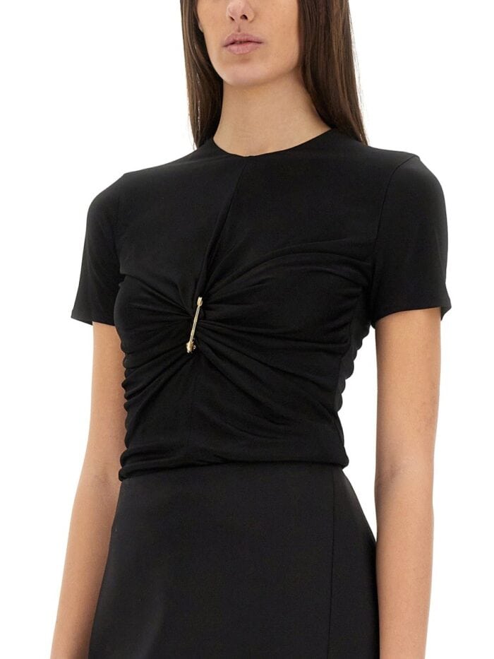 Versace "SAFETY PIN" CURLED TOP