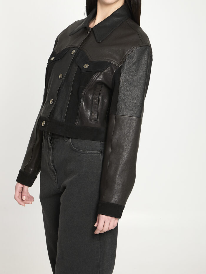 Versace Slim-fit leather blouson