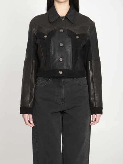 Versace Slim-fit leather blouson