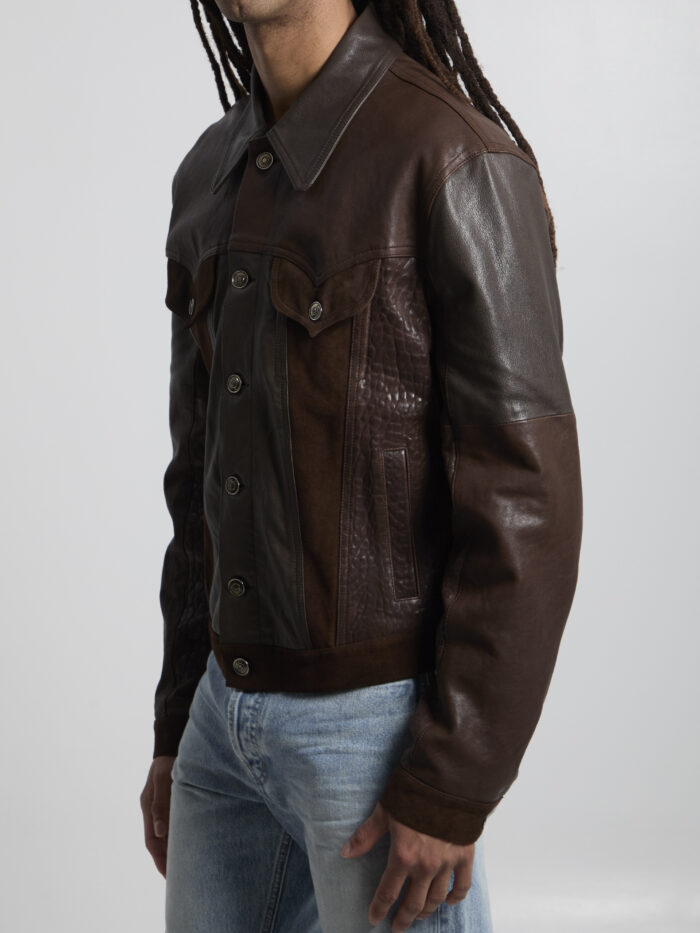 Versace Slim-fit leather blouson