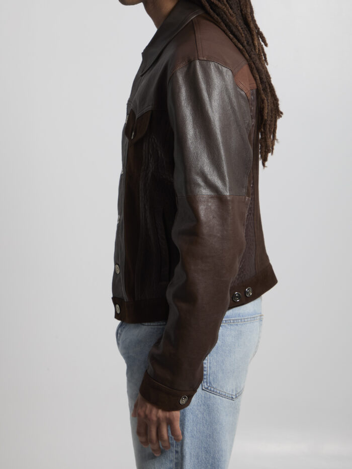 Versace Slim-fit leather blouson