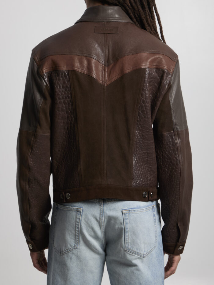 Versace Slim-fit leather blouson