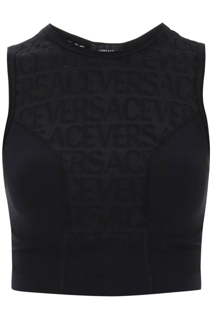 Versace Sports Crop Top With Lettering