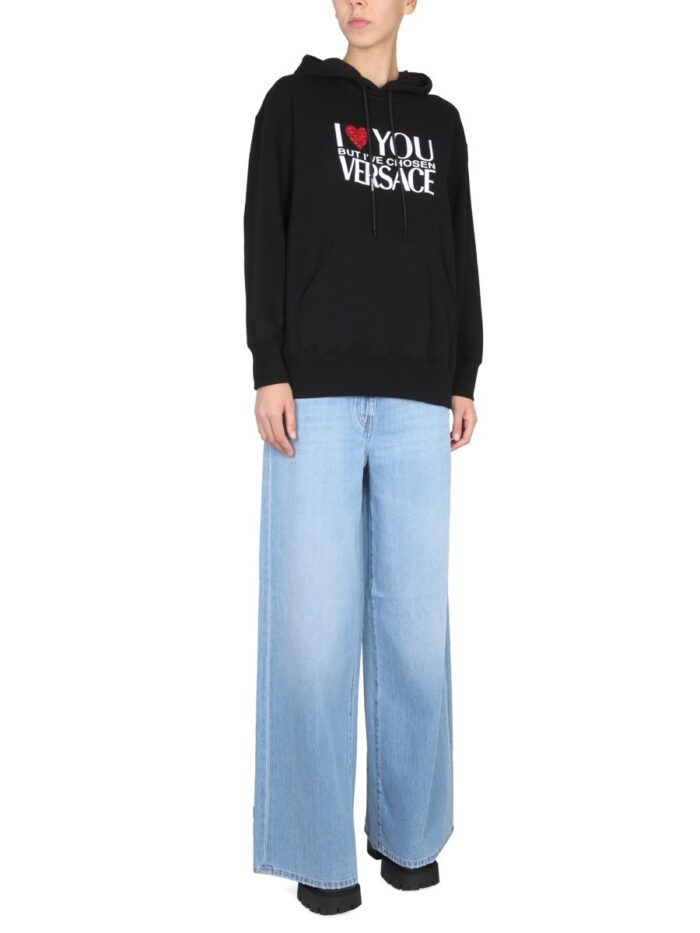 Versace SWEATSHIRT WITH I LOVE YOU LOGO