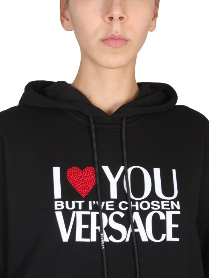 Versace SWEATSHIRT WITH I LOVE YOU LOGO