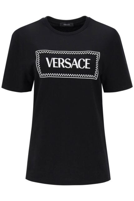 Versace T-shirt With Logo Embroidery