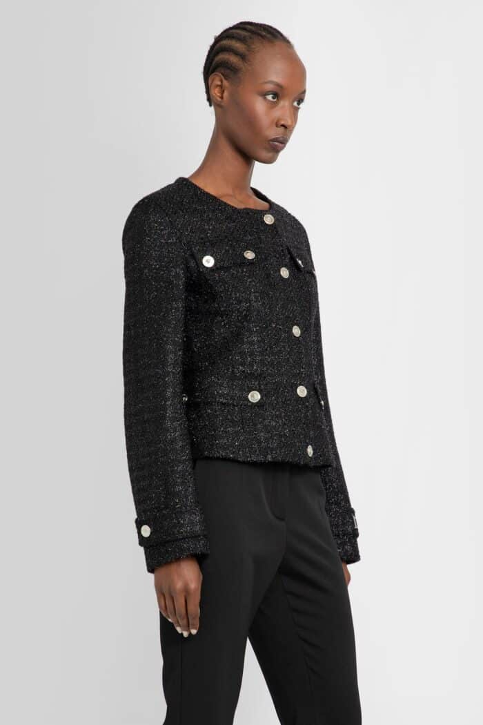 VERSACE Tweed Single-breasted Jacket