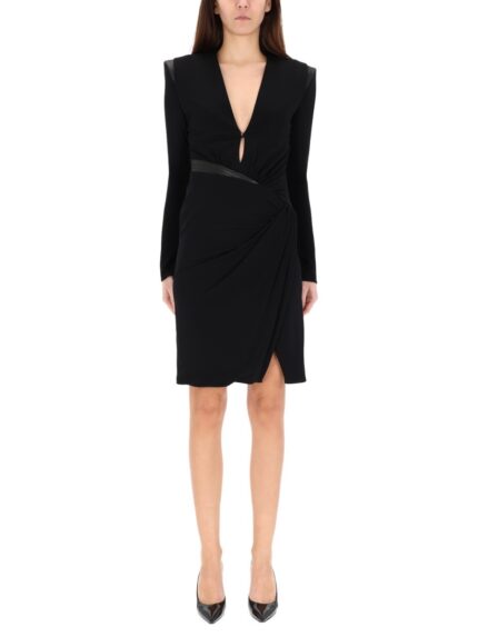 Versace V-NECK MINI DRESS