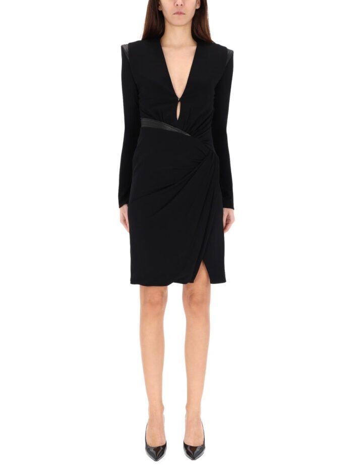 versace v neck mini dress Versace V-NECK MINI DRESS