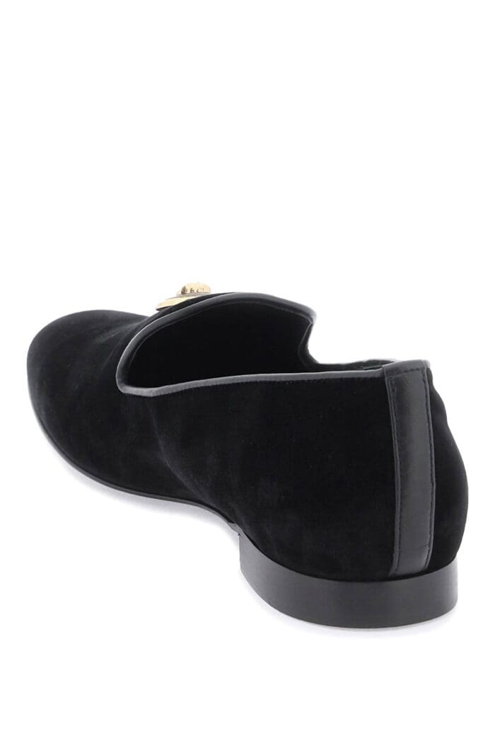 Versace Velvet Medusa Loafers