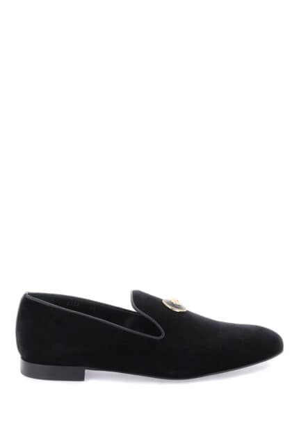 Versace Velvet Medusa Loafers