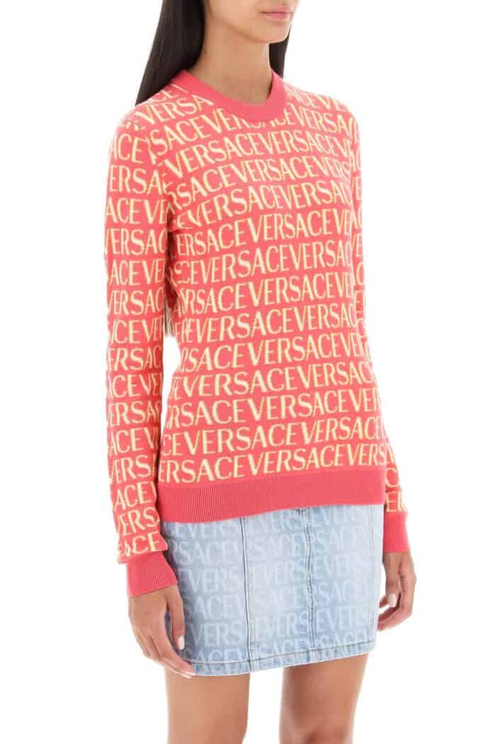 Versace 'versace Allover' Crew-neck Sweater