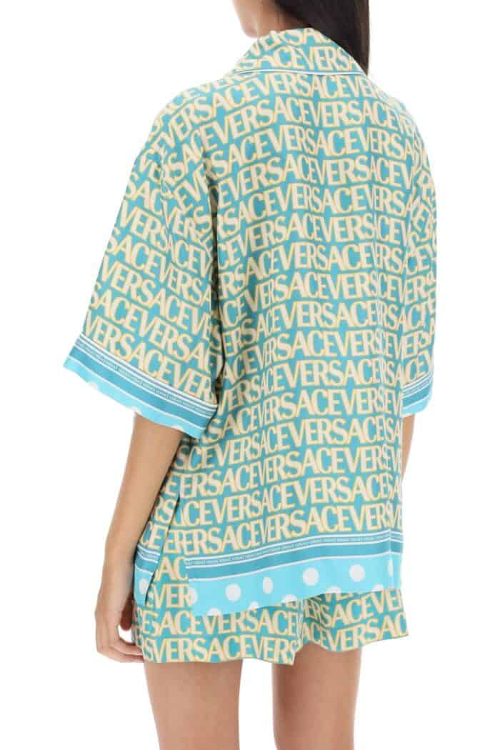 Versace 'versace Allover Polka Dot' Short-sleeved Shirt