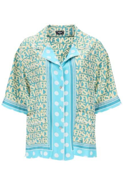 Versace 'versace Allover Polka Dot' Short-sleeved Shirt