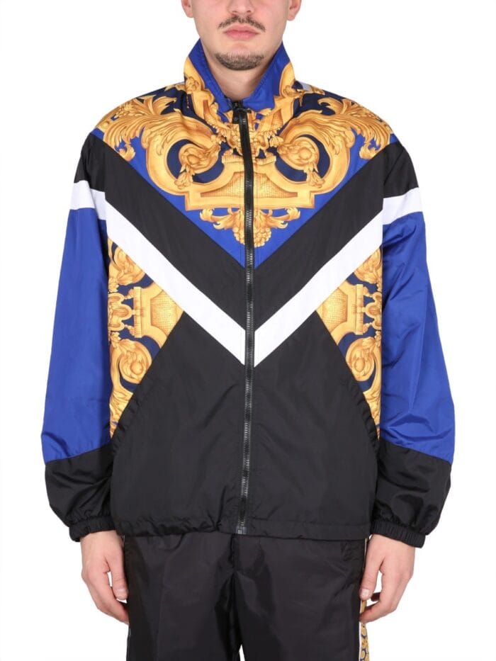 Versace WINDPROOF JACKET WITH BAROQUE PRINT