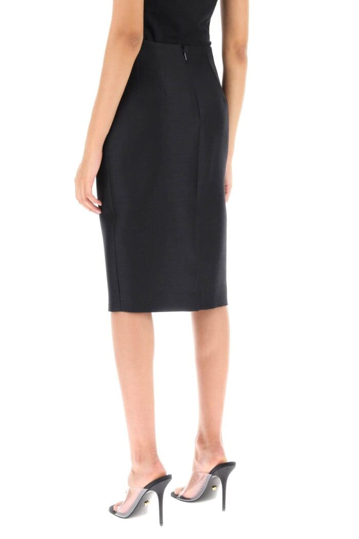 Versace Wool Silk Pencil Skirt