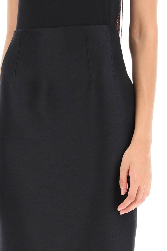 Versace Wool Silk Pencil Skirt