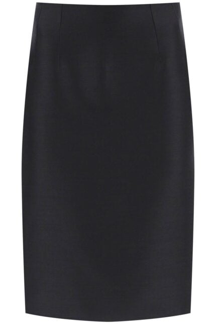 Versace Wool Silk Pencil Skirt