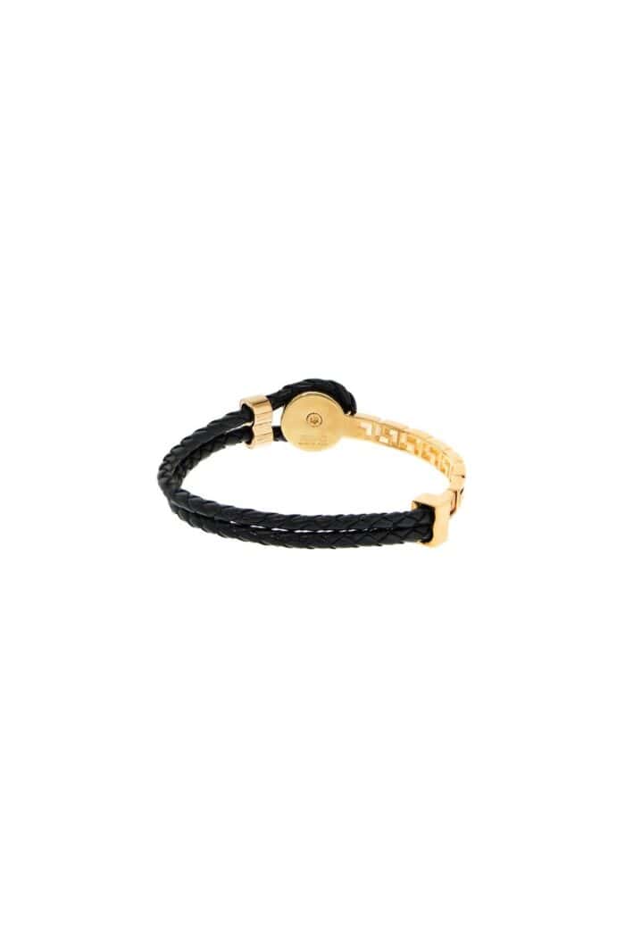 VERSACE Woven Leather Bracelet