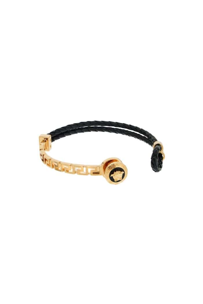 VERSACE Woven Leather Bracelet