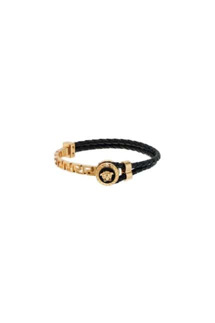 VERSACE Woven Leather Bracelet