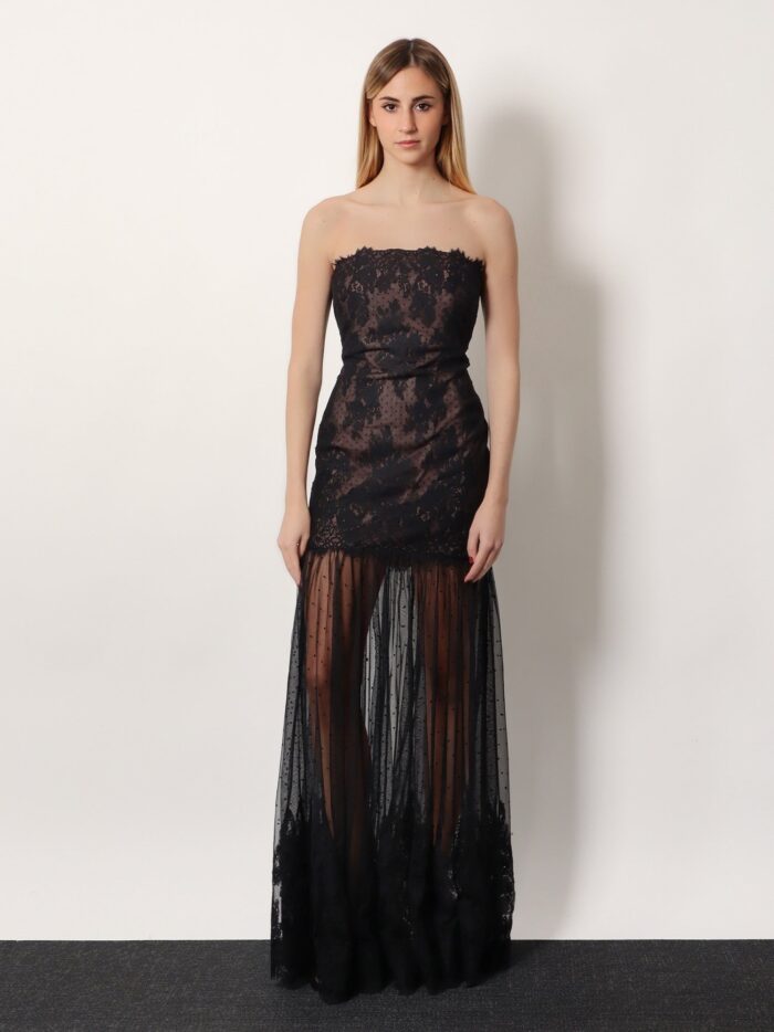 retrofete vespera long lace dress Retrofete Vespera Long Lace Dress