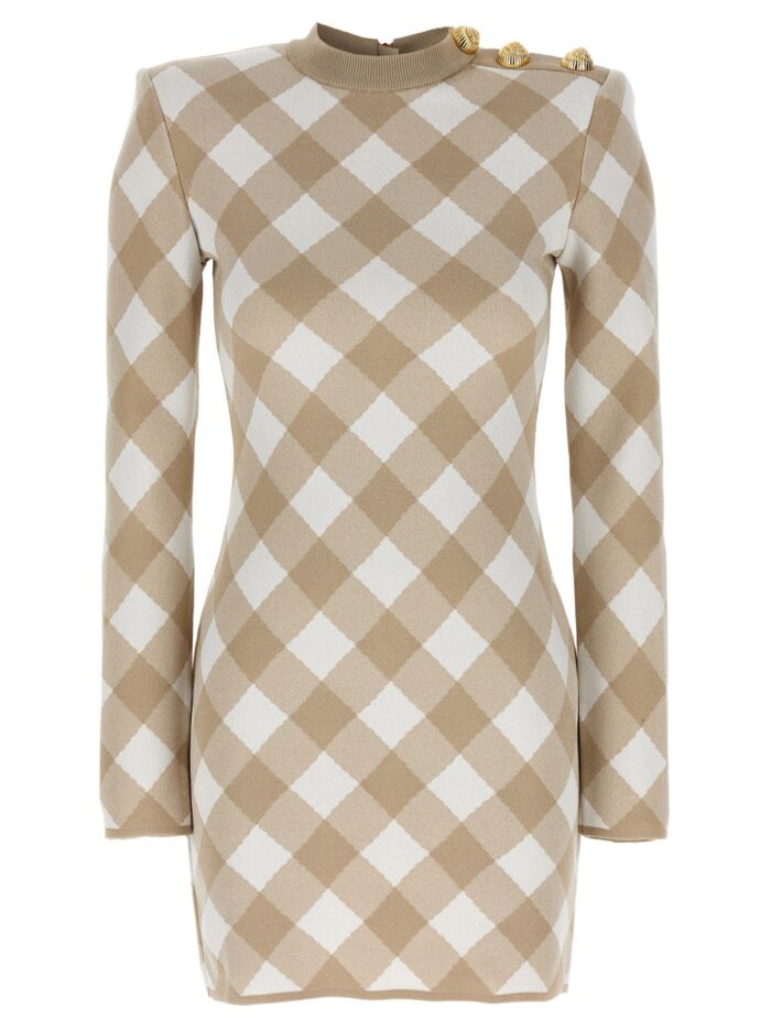 balmain vichy dress Balmain Vichy Dress