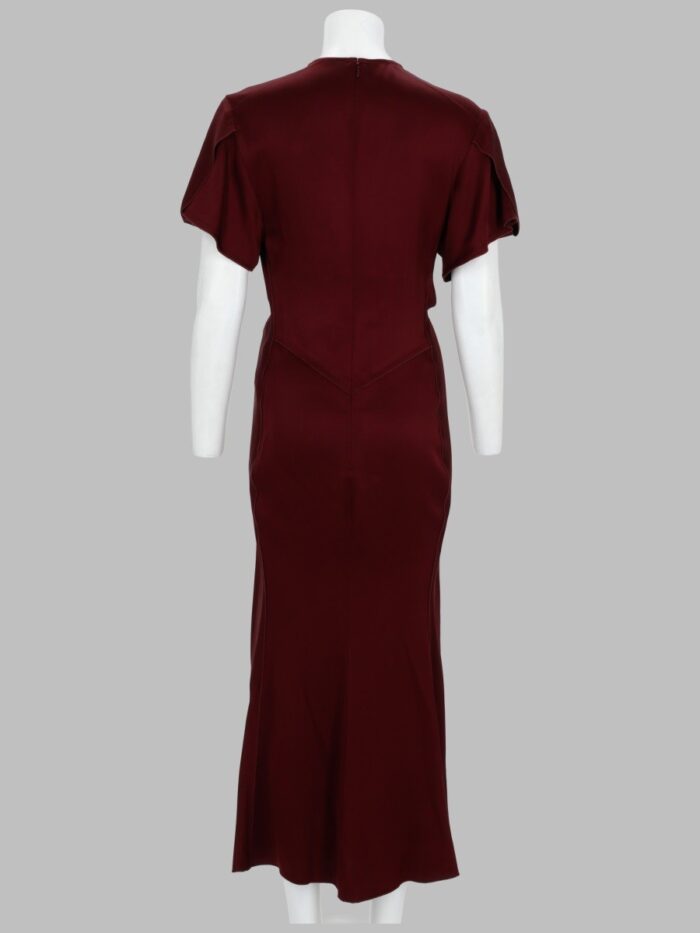 Victoria Beckham ABITO MIDI CON DRAPPEGGIO E SCOLLO A V